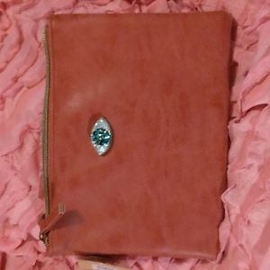 Vegan leather pink shoulder handbag NWT